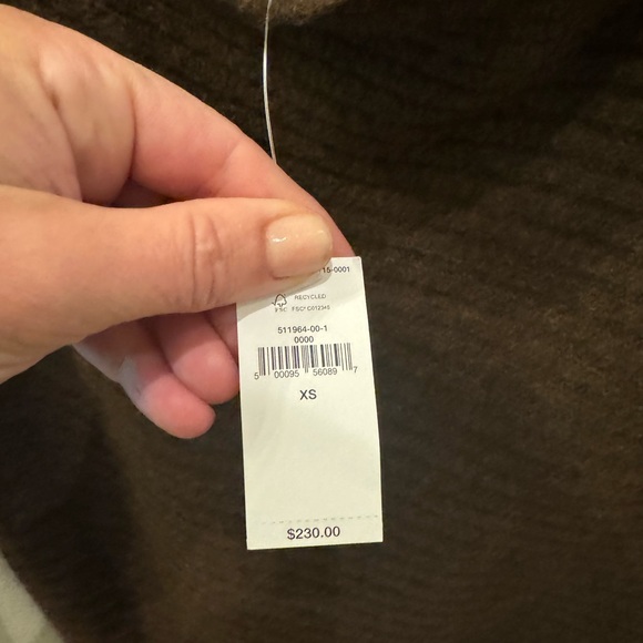 Banana Republic Colleta Off Shoulder Midi Sweater Dress Wool Womens Medium Brown - Picture 7 of 9